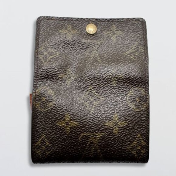 Louis Vuitton Elise Plat Card Tresor Wallet Monogram Canvas Dark Brown One Size - Picture 4 of 11